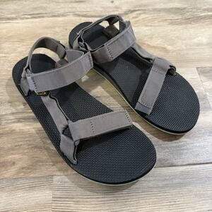 Teva Original Universal Men’s 10 Gray White Strappy Outdoor Sandals (1004006)